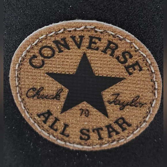 Converse Chuck Taylor Women's High Top Shoes Black Gold Glitter 6.5 US 37 EU - Picture 3 of 16
